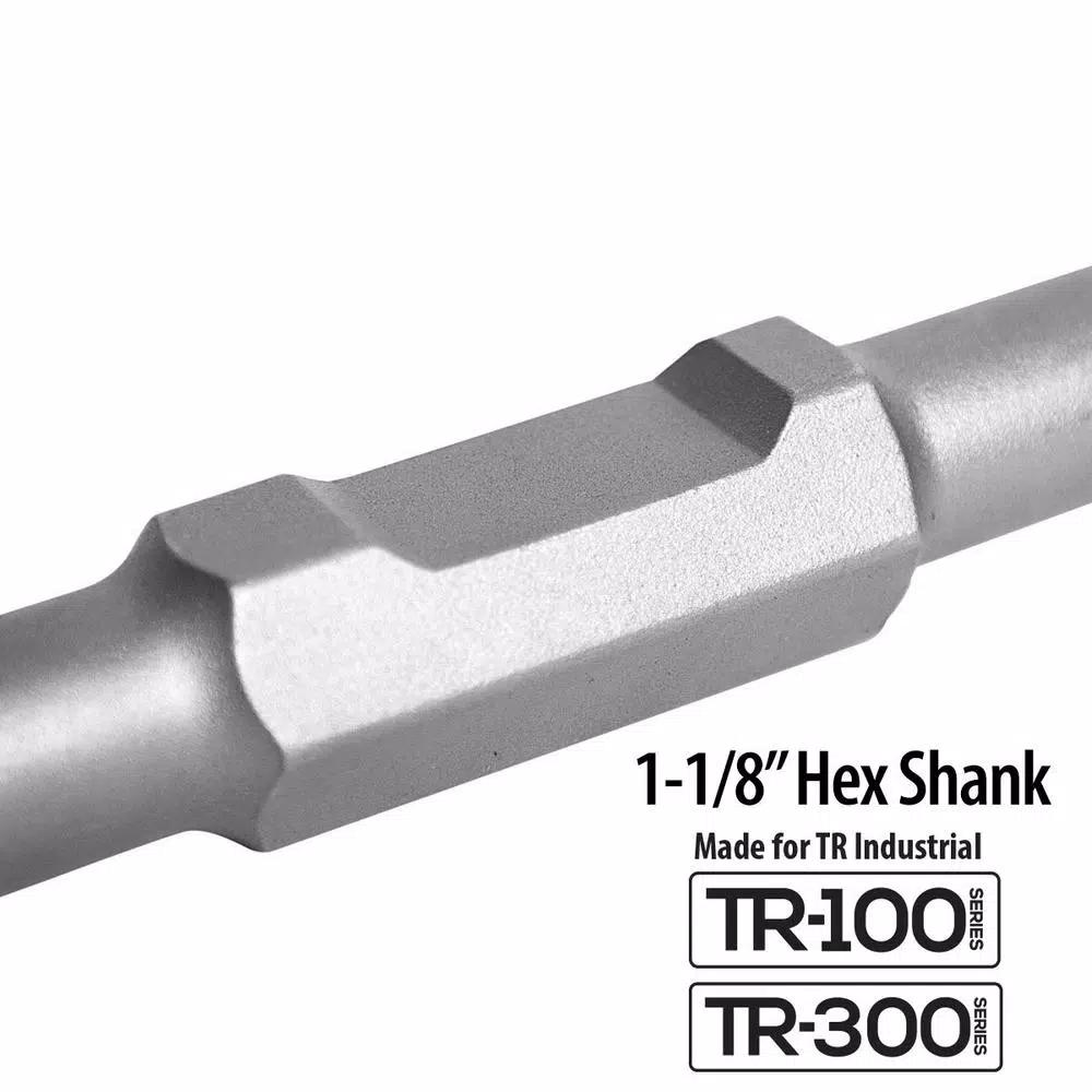 TR Industrial 6 in. x 6 in. Steel Tamper Shank and Plate for TR-100 and TR-300 Series Demolition Hammers
