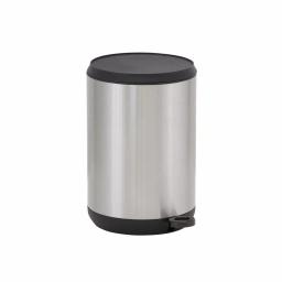 Household Essentials Taos 1.3 Gallon Round Stainless Steel Step Trash Can with Fingerprint Resistant Finish thumbnail 4