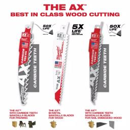 Milwaukee 6 in. Carbide Teeth Pruning Reciprocating Saw Blade, 3 TPI thumbnail 4