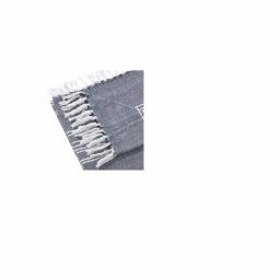 Unbranded MHF Home Blue and White Striped Cotton Blend Throw Blanket, 50 x 60 in. thumbnail 4