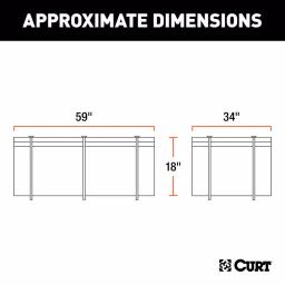 CURT Water Resistant Extended Rooftop Cargo Bag, 59" x 34" x 21" thumbnail 3