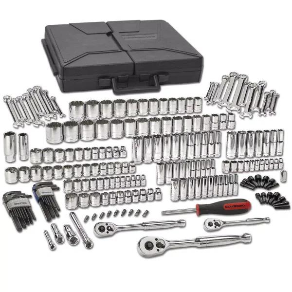 GEARWRENCH 216-Piece Mechanic Tool Set with 1/4 in., 3/8 in., and 1/2 in. Drive SAE/Metric Sockets and Ratchets
