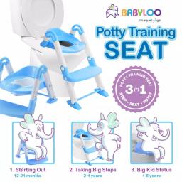 Babyloo Bambino 3-in-1 Convertible Toddler Potty Trainer and Step Stool - Blue thumbnail 6