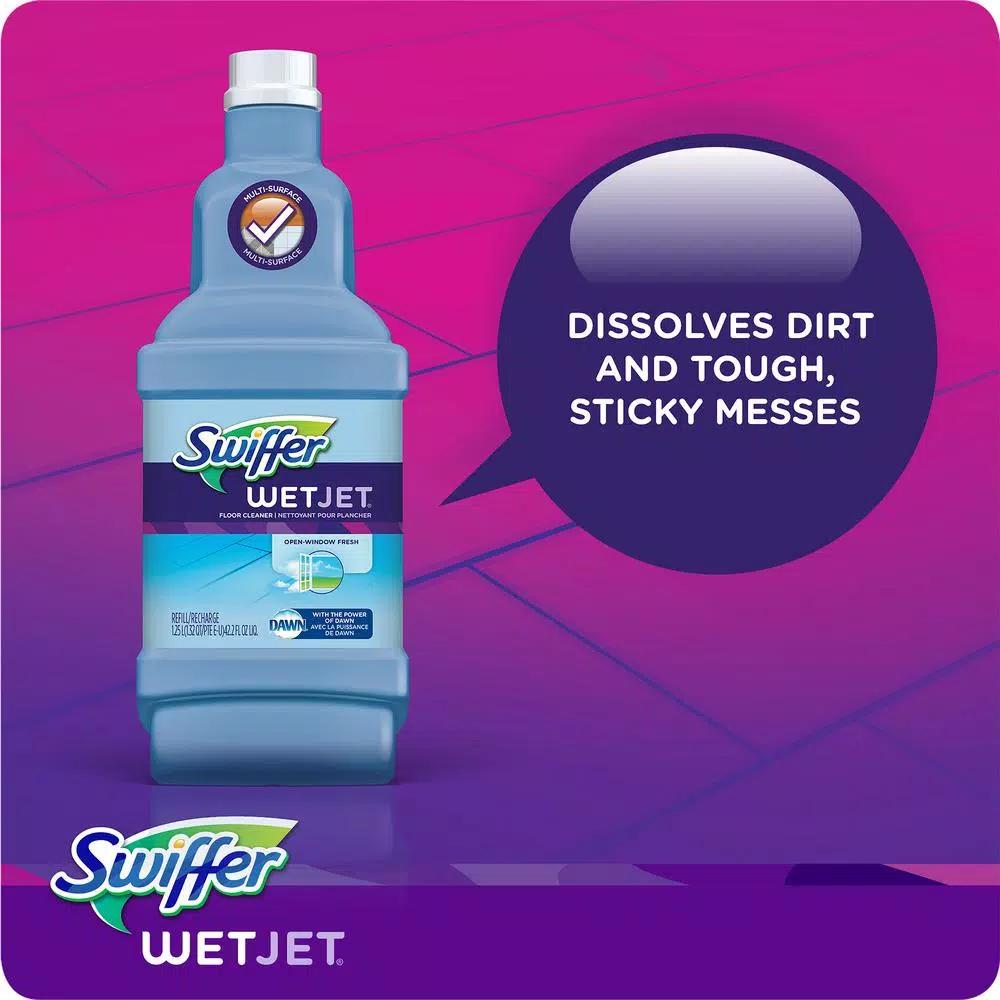 Swiffer WetJet Multi-Surface Floor Cleaner Solution Refill, 42.2 oz (2-Pack)