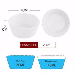 MALACASA White Porcelain Ramekins Set of 16, 2.75 in. Ceramic Souffle Dishes and Serving Bowls thumbnail 6