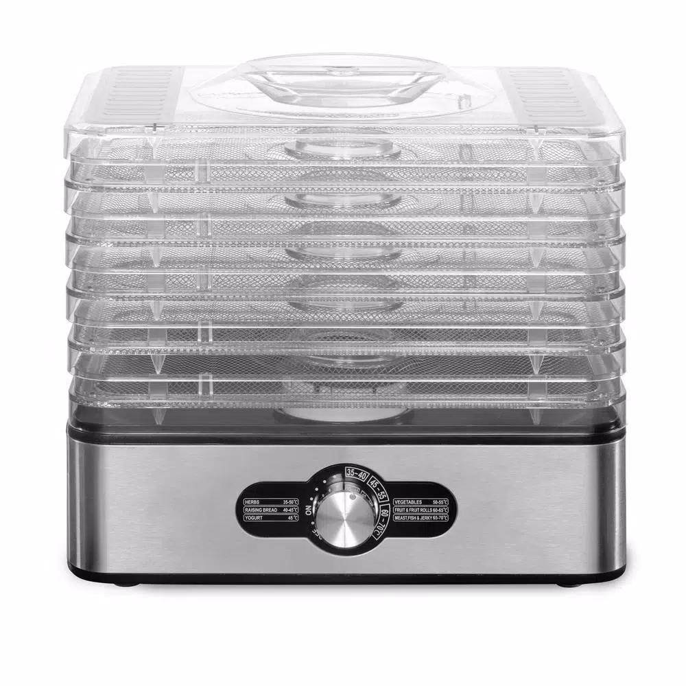 Maximatic Elite Gourmet 5-Tray Stainless Steel Food Dehydrator, Black