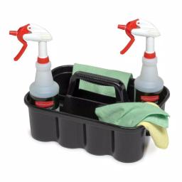 Rubbermaid Commercial Products Rubbermaid Deluxe Black Plastic Carry Caddy for Cleaning Supplies and Tools thumbnail 5