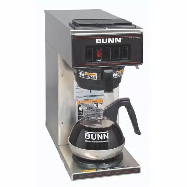 BUNN VP17-1SS 12-Cup Commercial Pourover Coffee Brewer with Warmer, Stainless Steel