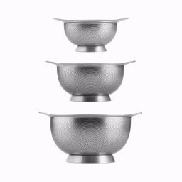 Tramontinas Gourmet 18/8 Stainless Steel Colander Set, 3-Piece thumbnail 2