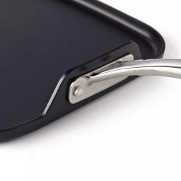 Cooks Standard 11 in. Hard-Anodized Aluminum Nonstick Square Griddle Pan, Black thumbnail 2