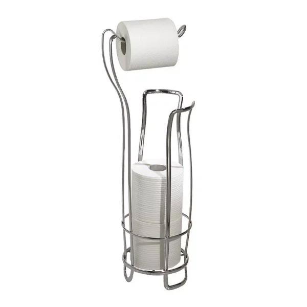 interDesign Axis Freestanding Toilet Paper Holder Plus in Chrome