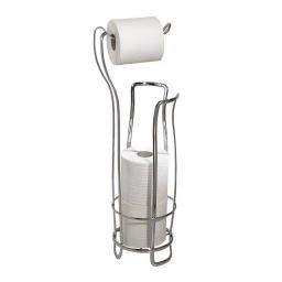 interDesign Axis Freestanding Toilet Paper Holder Plus in Chrome thumbnail 1