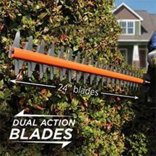 Westinghouse 40V Cordless Hedge Trimmer, 24-in Dual Action Blades, Tool Only