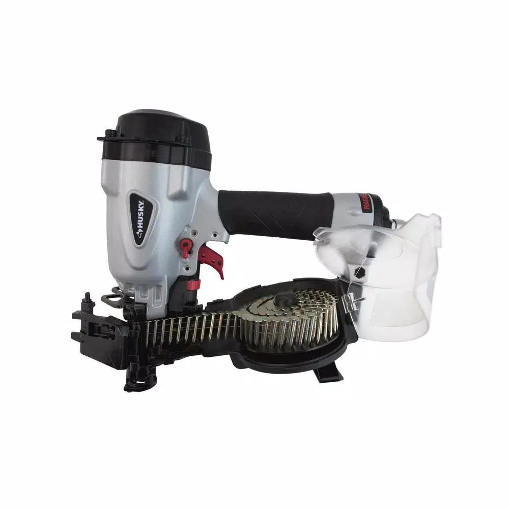 Husky 15-Degree 1-3/4 in. Coil Roofing Nailer, Pneumatic Air Powered