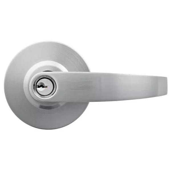 Universal Hardware Commercial Heavy Duty Vandal Resistant Storeroom Door Lever, Satin Chrome, ANSI Grade 1