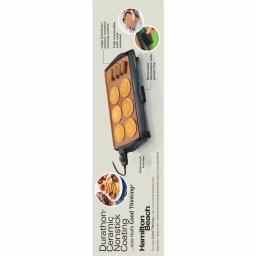 Hamilton Beach Durathon 200 sq. in. Ceramic Nonstick Electric Griddle, Black thumbnail 5