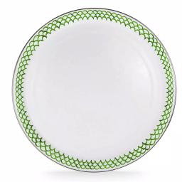 Golden Rabbit Green Scallop 20 in. Enamelware Serving Tray thumbnail 1