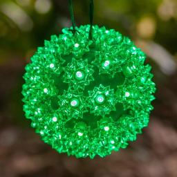Wintergreen Lighting 7.5 in. 120-Light Green LED Decorative Starlight Sphere thumbnail 2