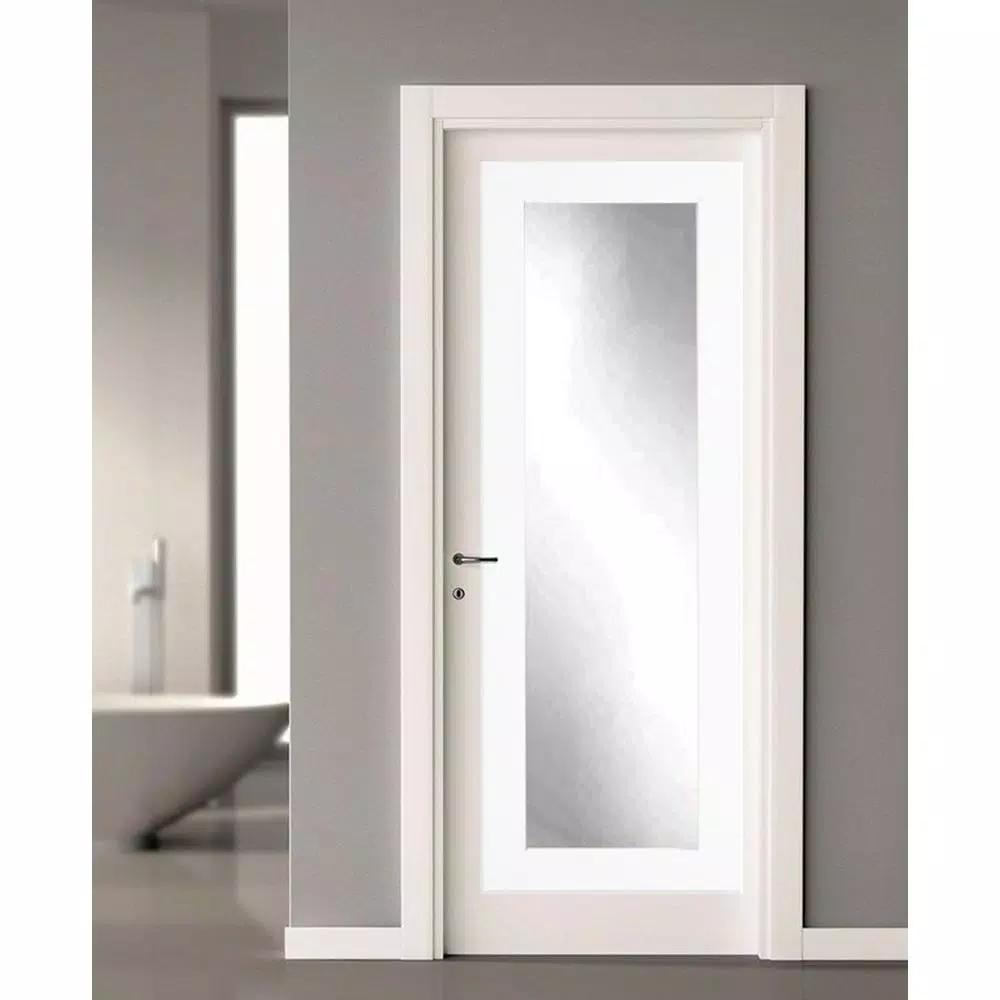 BrandtWorks Modern Matte White Composite Full Length Door Mirror, 71 in. x 21.5 in.