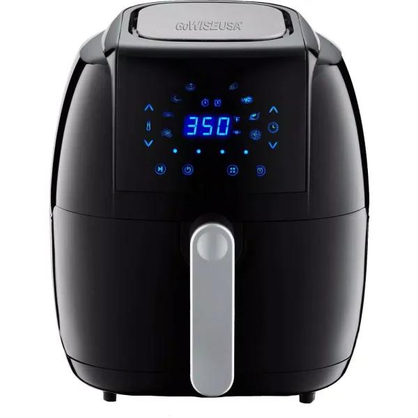GoWISE USA 5.0 Qt. Black Electric Air Fryer with 8 Presets and Recipe Book