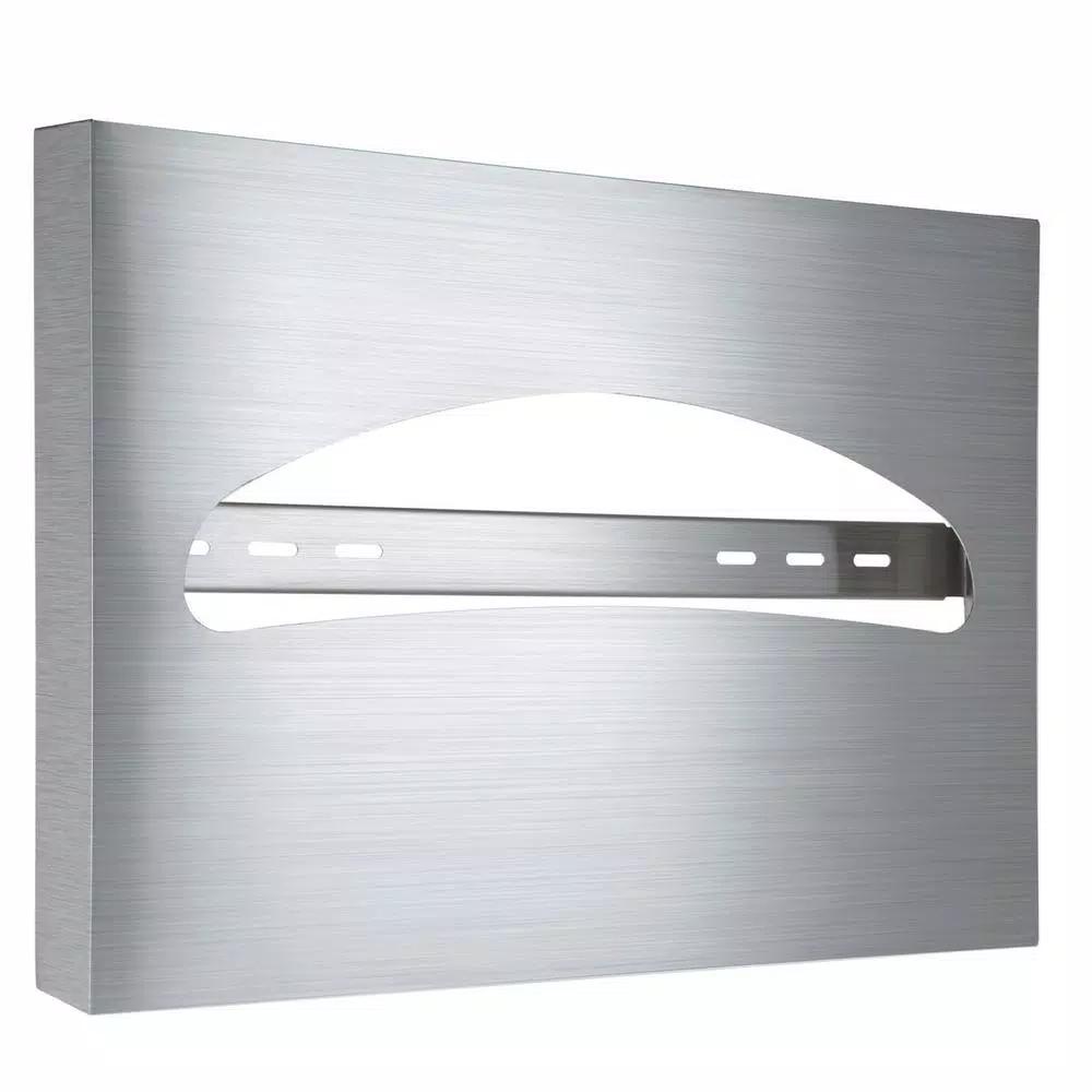Alpine Industries Stainless Steel Brushed Half-Fold Toilet Seat Cover Dispenser