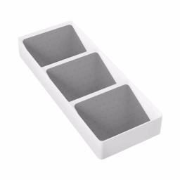 Lavish Home 3-Tiered Nonslip White Drawer Organizer thumbnail 1