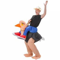 Gemmy Adult Inflatable Ollie Ostrich Costume - Funny Halloween Inflatable Costume thumbnail 1