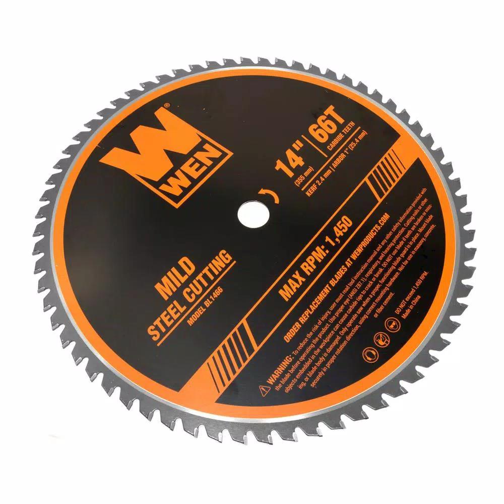 WEN 14-in 66-Tooth Carbide-Tipped Metal Saw Blade for Mild Steel