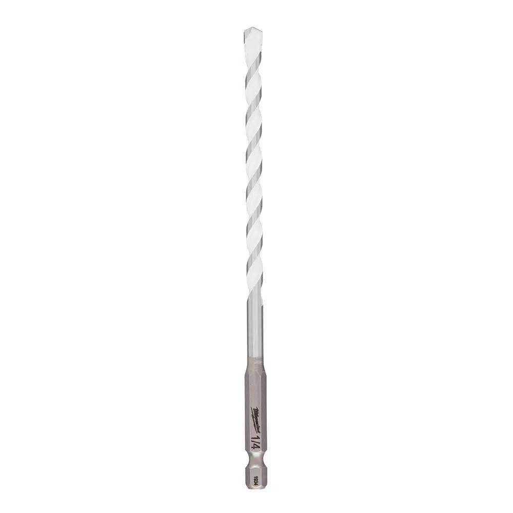 Milwaukee SHOCKWAVE 1/4 in. Carbide Multi-Material Drill Bit, 6 in. Length
