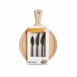 Boska Amigo 3-Piece Beechwood Cheese Board and Stainless Steel Knife Set thumbnail 2
