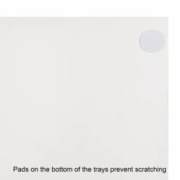 Kate and Laurel Lipton 16 in. White and Gold Decorative Wood Tray with Metal Handles thumbnail 5