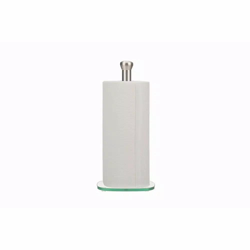 Jiallo Stainless Steel Paper Towel Holder with Weighted Glass Base