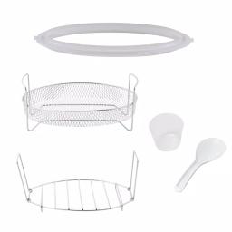 GoWISE USA Ovate 8.5 Qt. Stainless Steel Electric Oval Pressure Cooker with Accessories and 50 Recipes thumbnail 6