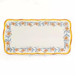 Euro Ceramica Duomo 16.75 in. Rectangular Stoneware Appetizer Platter thumbnail 3