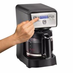 Hamilton Beach 12-Cup Compact Programmable Drip Coffee Maker, Black thumbnail 7