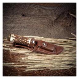 Sheffield Stag Series Heard 4 in. Trailing Point Fixed Blade Hunting Knife thumbnail 7