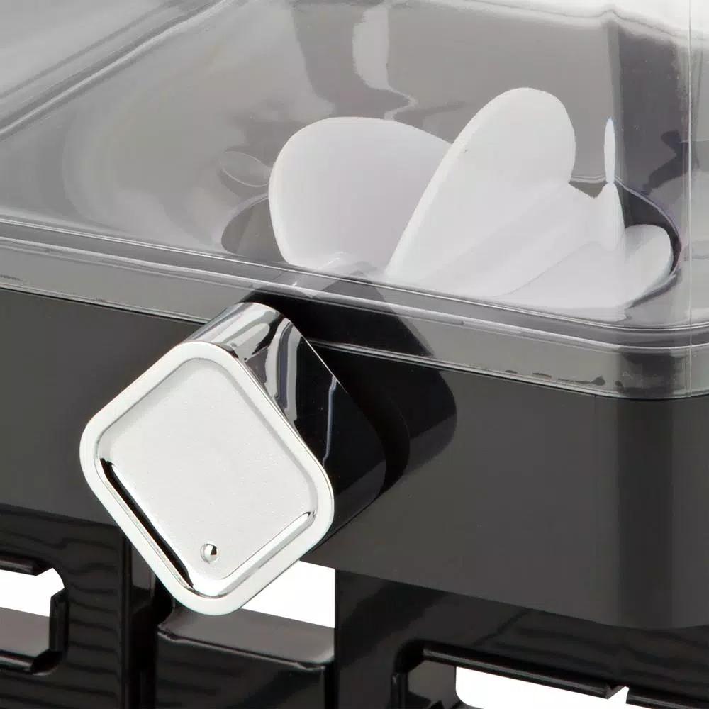 Honey-Can-Do Double Cereal Dispenser with Portion Control, Black Dry Food Dispenser
