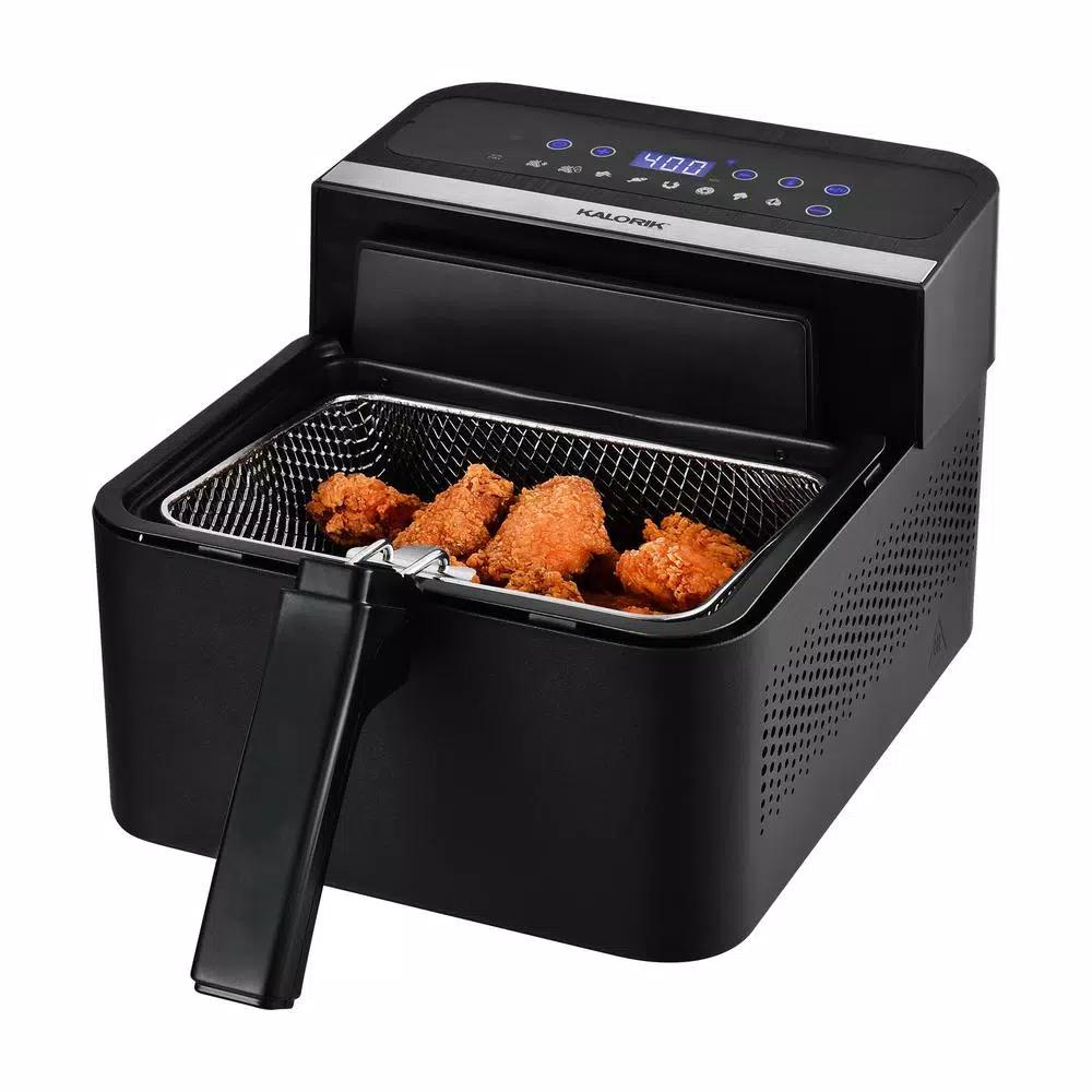 KALORIK 2-in-1 Digital Air Fryer and Deep Fryer, 3.5 Qt., Black