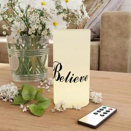 Lavish Home "Believe" Vanilla Scented LED Flameless Real Wax Candle with Remote Control thumbnail 6