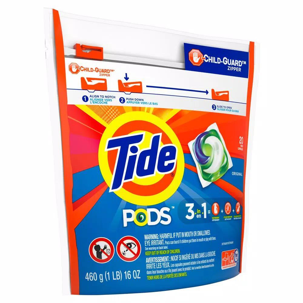Tide PODS Original Scent Laundry Detergent Pods, 20-Count
