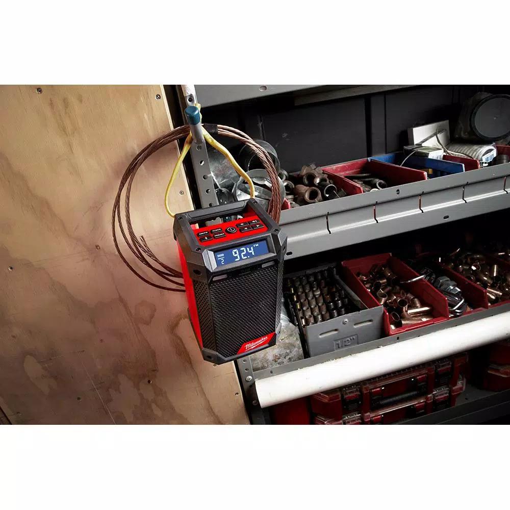 Milwaukee M12 12V Lithium-Ion Cordless Bluetooth AM/FM Jobsite Radio with Charger