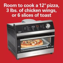 Hamilton Beach 1800W Digital Air Fryer Toaster Oven, 6-Slice, Black thumbnail 5