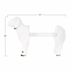 3R Studios White Sheep Shaped Freestanding Paper Towel Holder - Farmhouse Style thumbnail 2