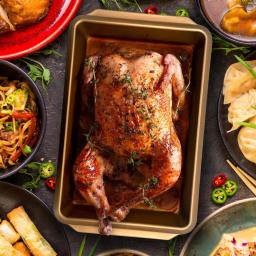 Gibson Home Gibson Country Kitchen Copper Embossed Carbon Steel 13.75 in. Roasting Pan thumbnail 5