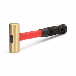 TEKTON 16 oz. Jacketed Fiberglass Brass Hammer, Non-Sparking Mallet thumbnail 2