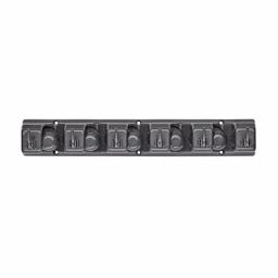 Alpine Industries 16 in. Wall Mounted Mop and Broom Holder with 5 Slots and 6 Retractable Hooks thumbnail 1
