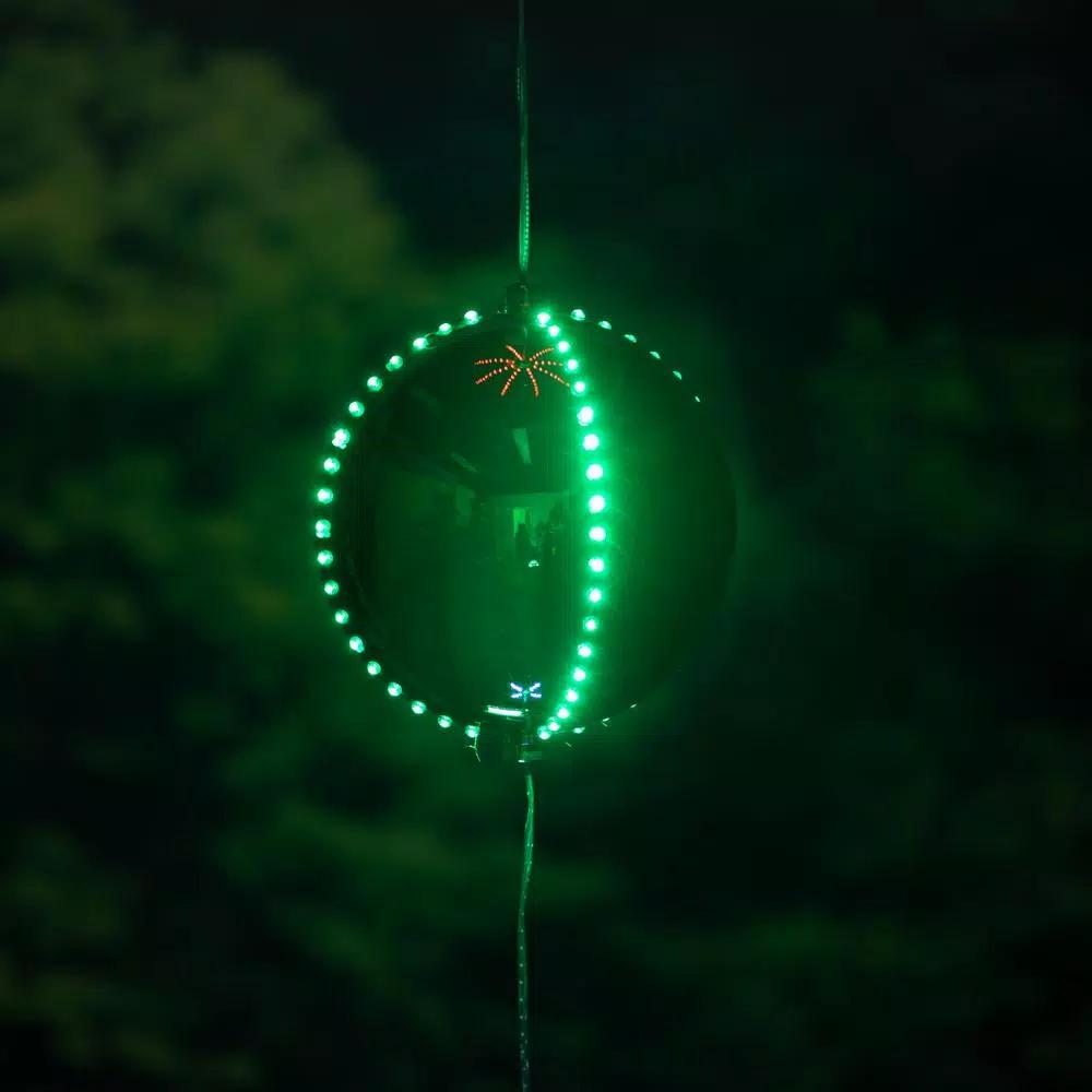 Alpine Corporation 3-Tier Hanging Christmas Ornaments with Chasing LED Lights, Indoor/Outdoor