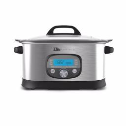 Elite 6.5 Qt. Stainless Steel Electric Multi-Cooker with Non-Stick Aluminum Pot and LCD Display thumbnail 1
