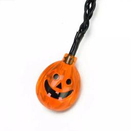 Northlight 4.75 in. LED Battery Operated Orange Jack-O-Lantern Pumpkin Halloween String Lights, 10-Set thumbnail 1