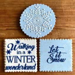 Designer Stencils Winter Wonderland & Let It Snow Cookie Stencil Bundle - 4 Pattern Set thumbnail 4